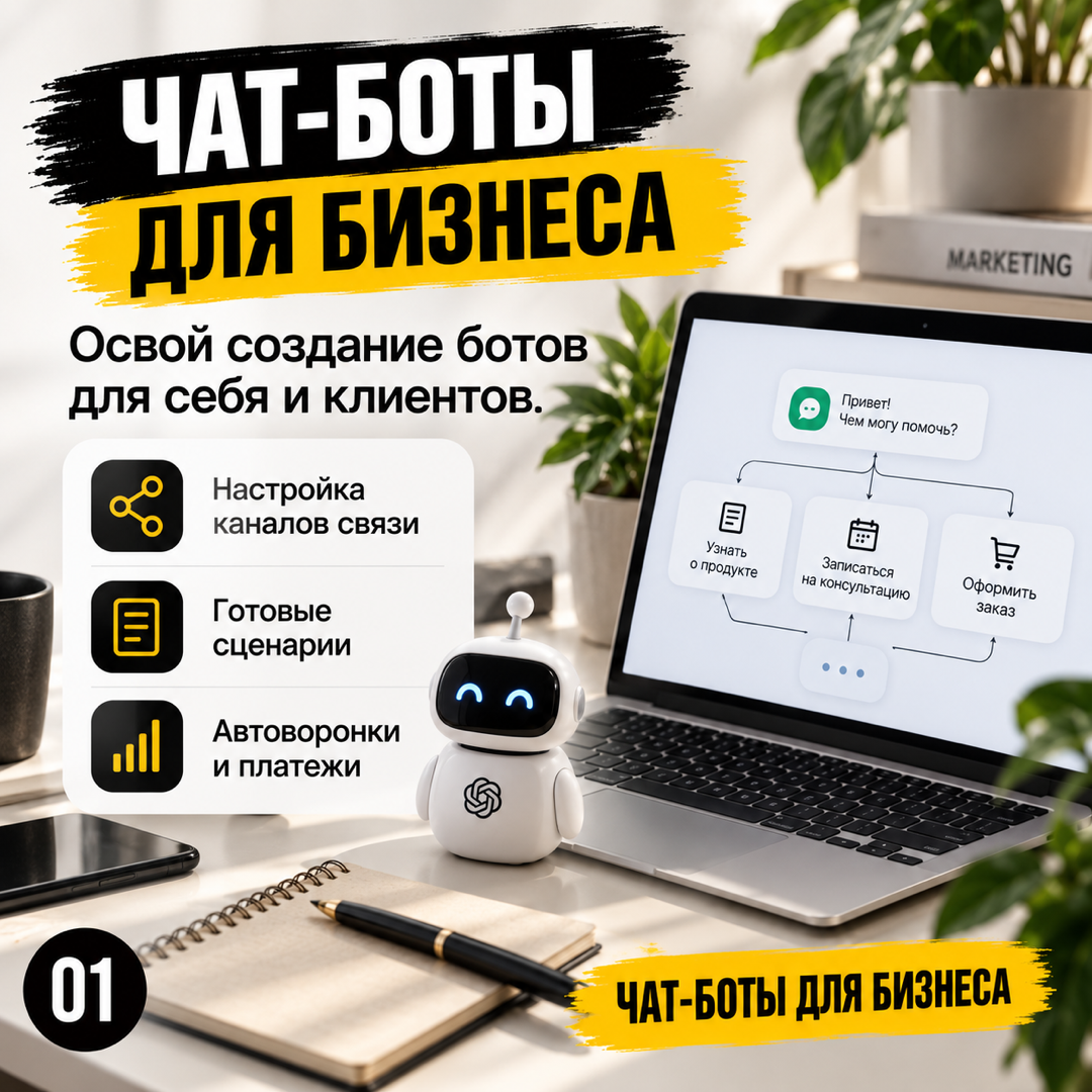 Курс по созданию чат-ботов для Telegram и ВКонтакте для начинающих - изображение 1
