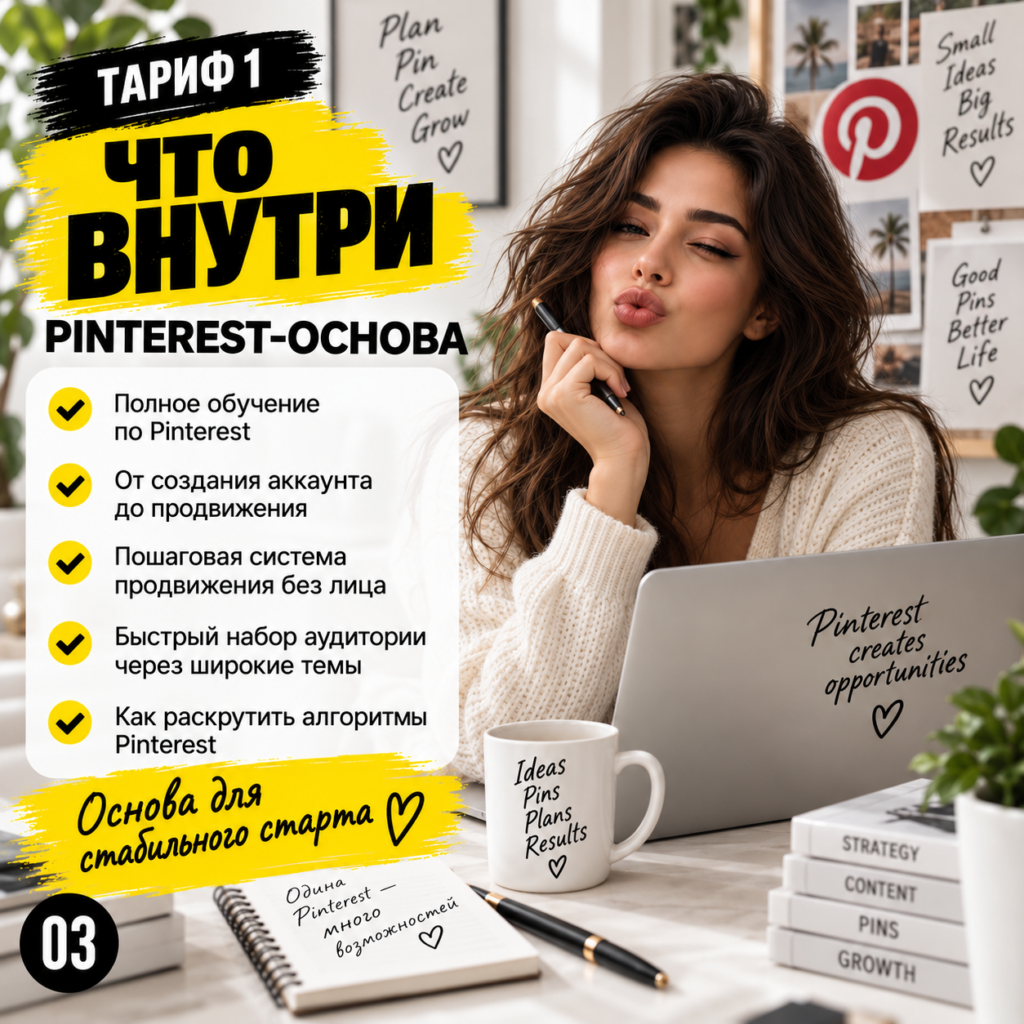 Pinterest - начни зарабатывать без личных фото.
