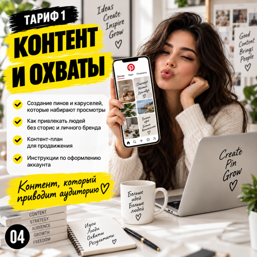 Pinterest - начни зарабатывать без личных фото.