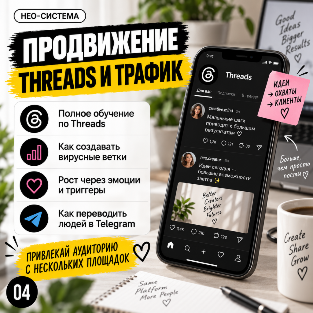 Блог без лица: начни зарабатывать без личных фото (Pinterest + Instagram* + Threads)