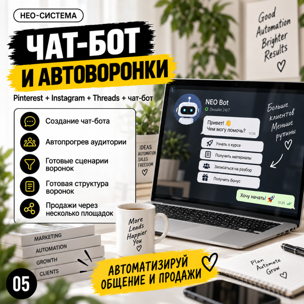 Блог без лица: начни зарабатывать без личных фото (Pinterest + Instagram* + Threads)