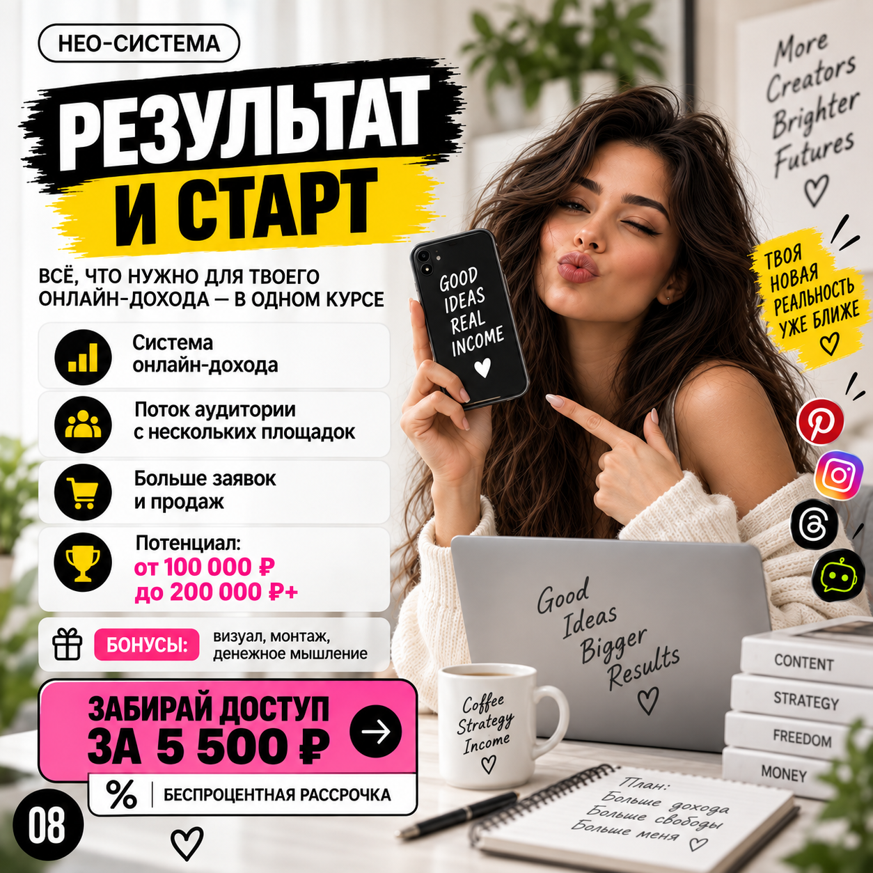 Блог без лица: начни зарабатывать без личных фото (Pinterest + Instagram* + Threads) - изображение 9