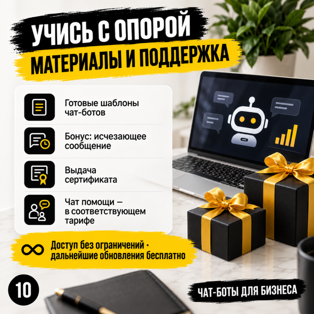 Курс по созданию чат-ботов для Telegram и ВКонтакте для начинающих