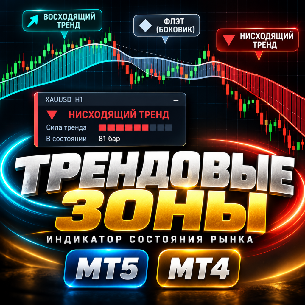 Buy and Sell Zones - индикатор тренда и флета для MT4 и MT5