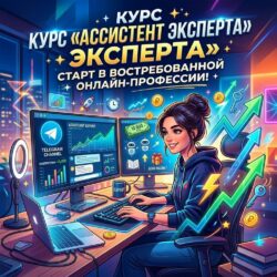 Обложка курса для ассистентов экспертов в Telegram.