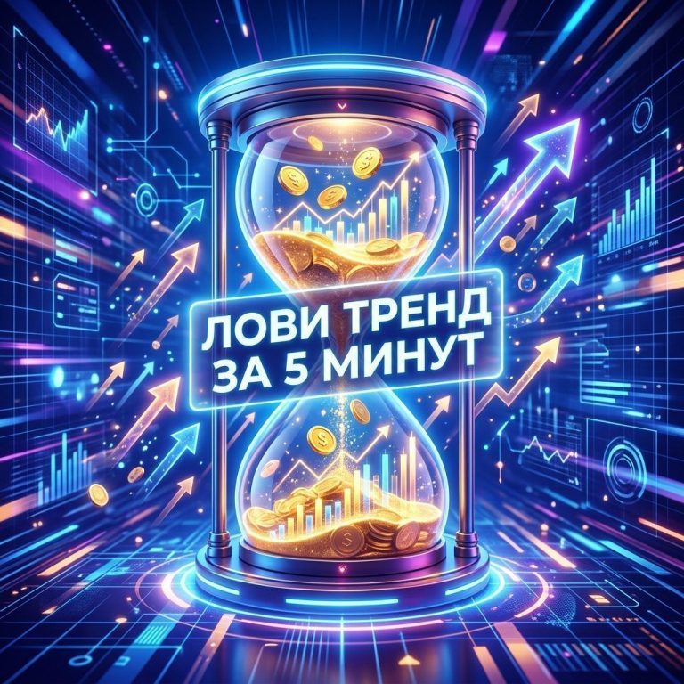 Песочные часы с монетами и графиком
