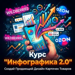 Обложка курса по дизайну инфографики для маркетплейсов