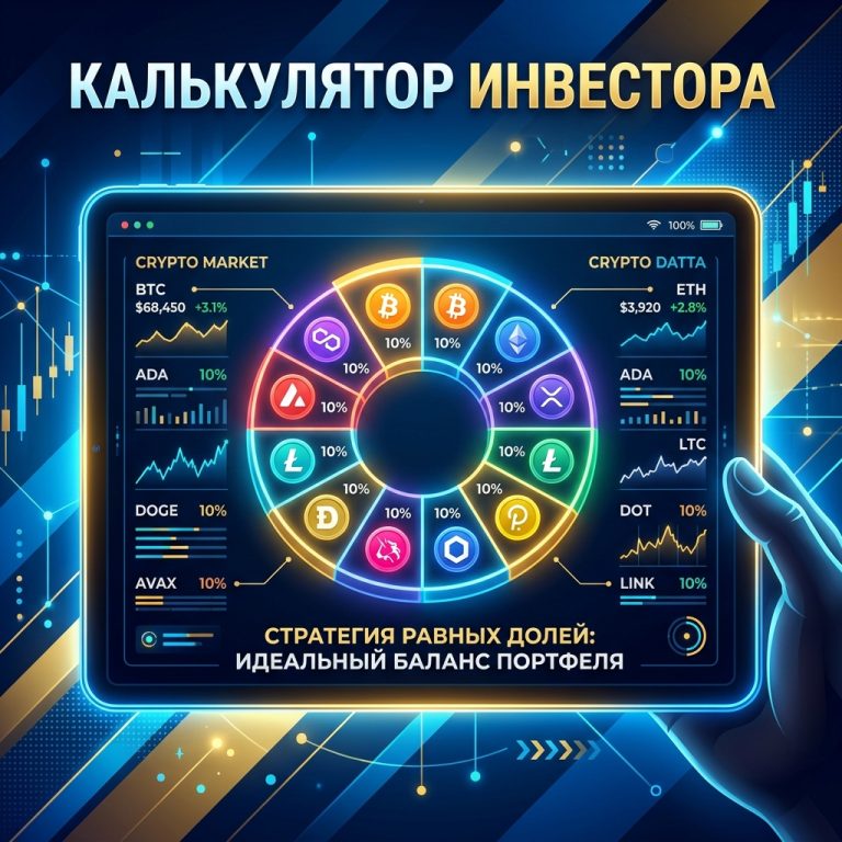 Калькулятор инвестора в криптовалюты, стратегия Топ-10