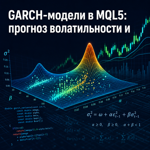 Обложка статьи: GARCH-модели в MQL5: прогноз волатильности и