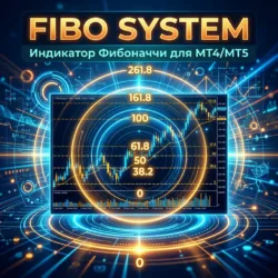 Яркая обложка для индикатора Фибоначчи Fibo System
