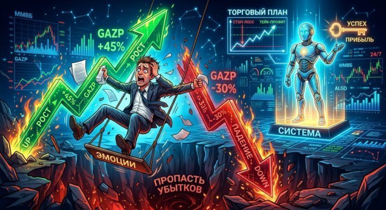 Эмоции против системы в торговле акциями Газпрома