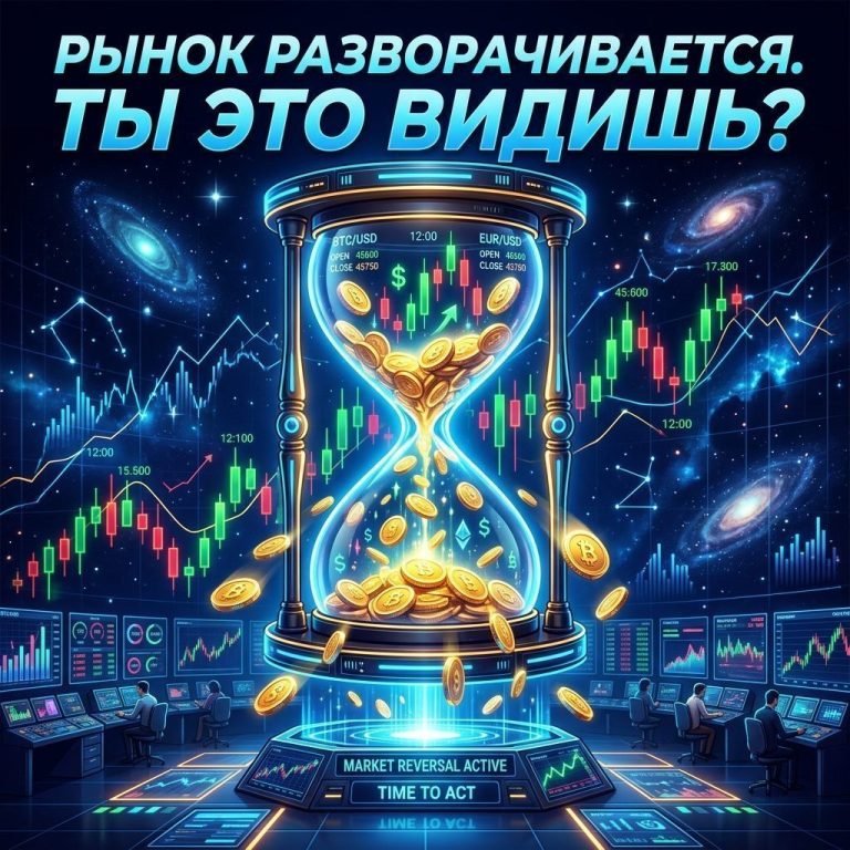 Перевернутые песочные часы с высыпающимися монетами и графиками