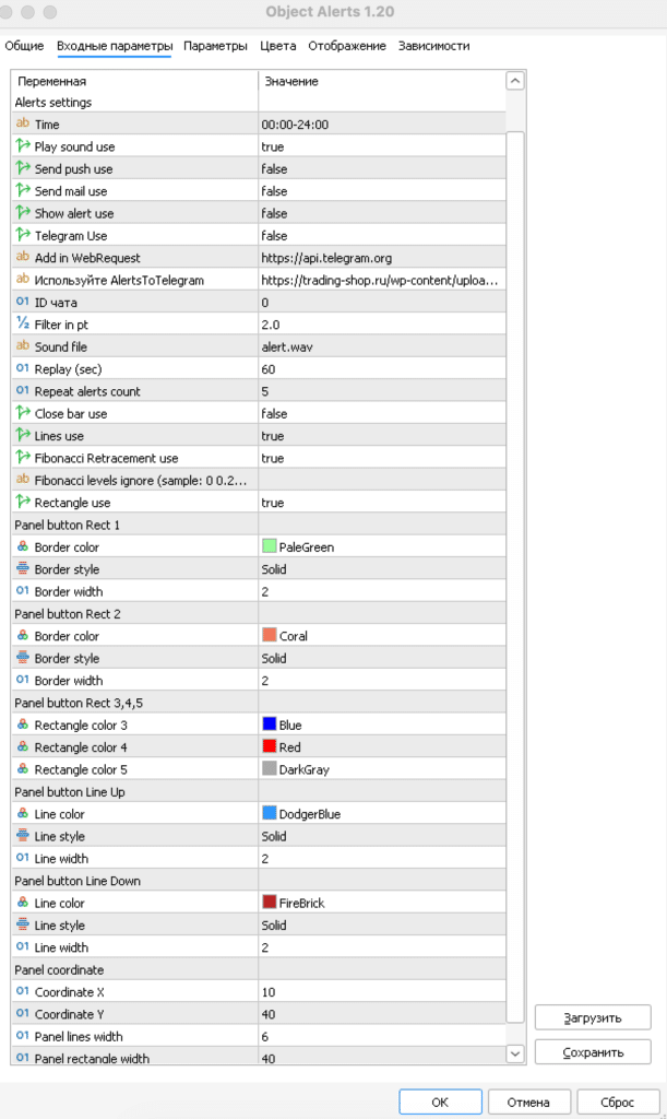 Индикатор касания Object Alerts + Color Levels MT4 v1.20