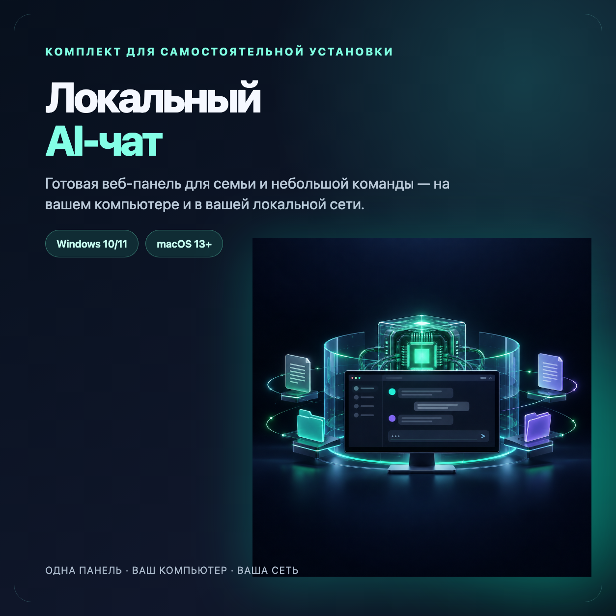 Обложка, комплект Локальный AI-чат