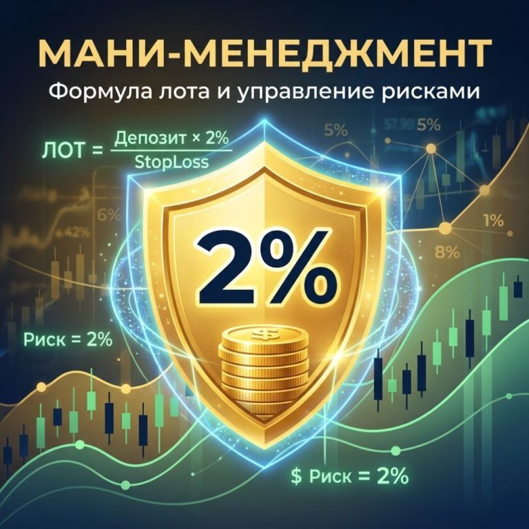 Защитный щит с формулой мани-менеджмента для трейдеров
