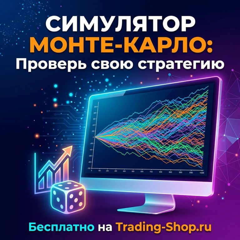 Обложка статьи про симулятор Монте-Карло для трейдеров