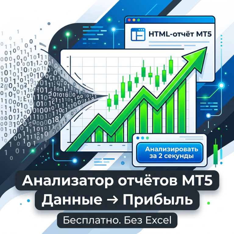 Анализатор превращает отчет МТ5 в график прибыли