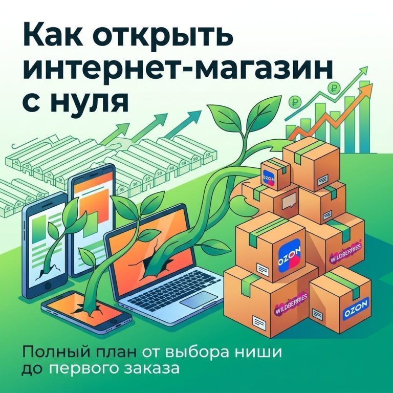 Обложка: открытие интернет-магазина на Садоводе