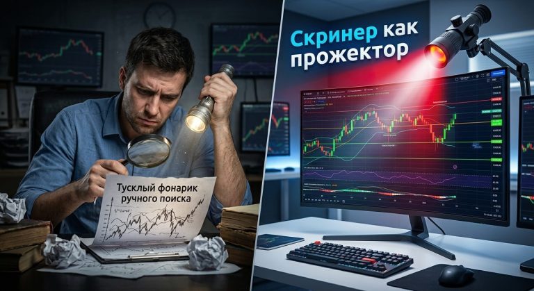 Профессиональный скринер против ручного анализа трейдера.