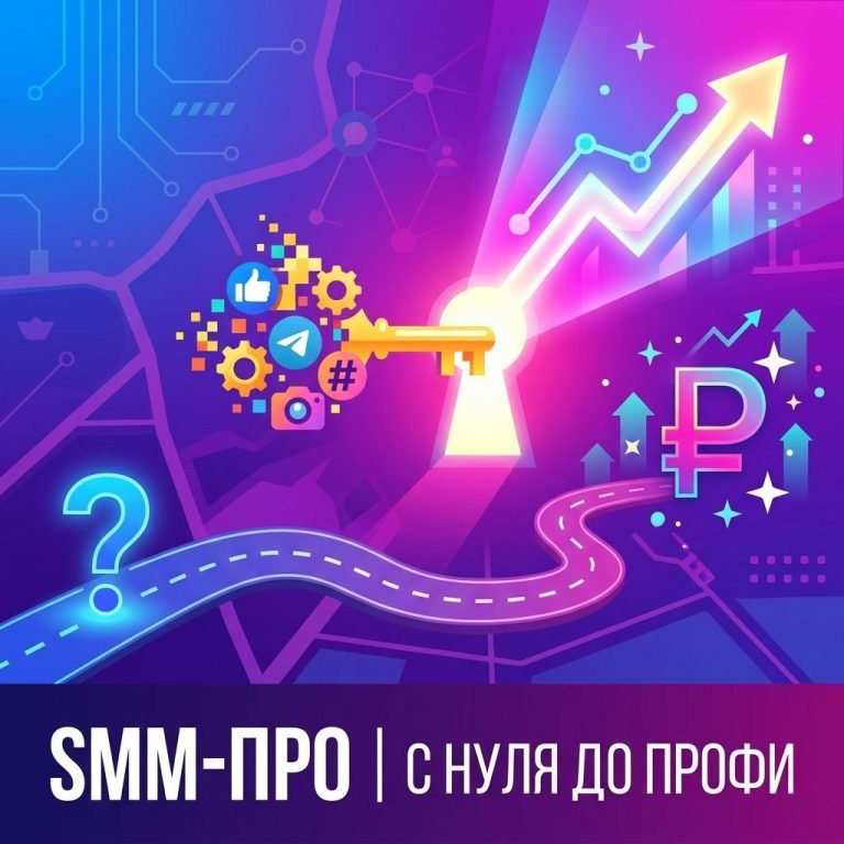 Обложка курса SMM-про: ключ к успеху в соцсетях