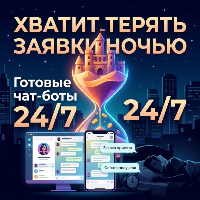 Обложка статьи о ночных чат-ботах для бизнеса
