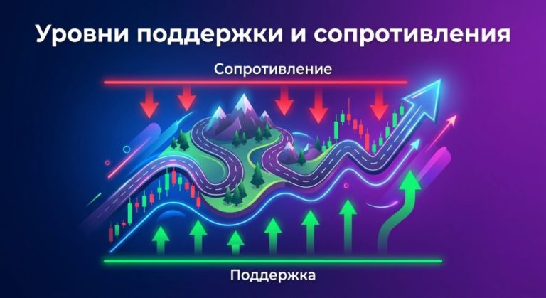 Визуализация уровней поддержки и сопротивления на графике