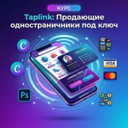 Обложка курса по созданию сайтов на Taplink