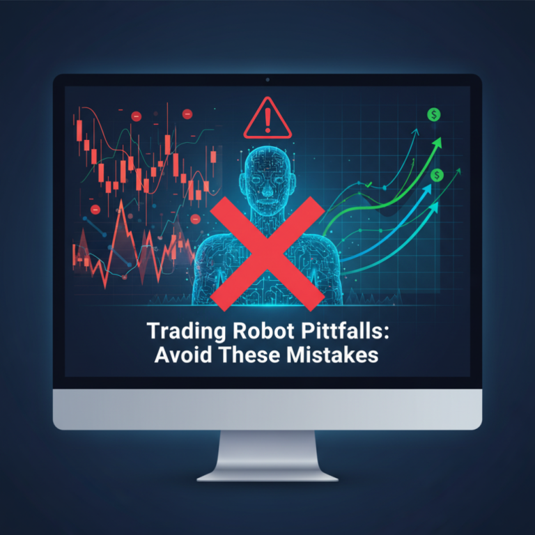 Торговый робот с предупреждающим знаком