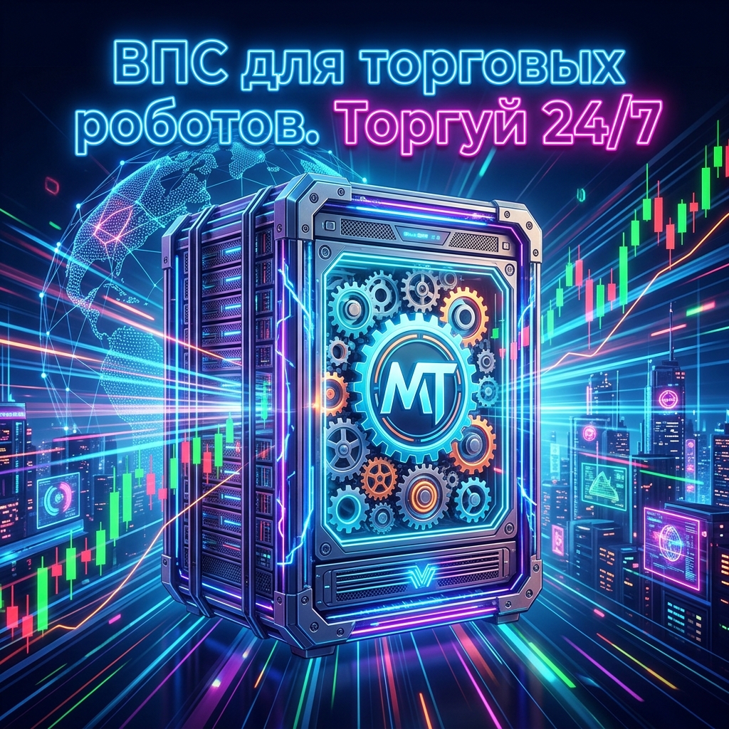 Яркая иллюстрация защищенного сервера для торговых роботов