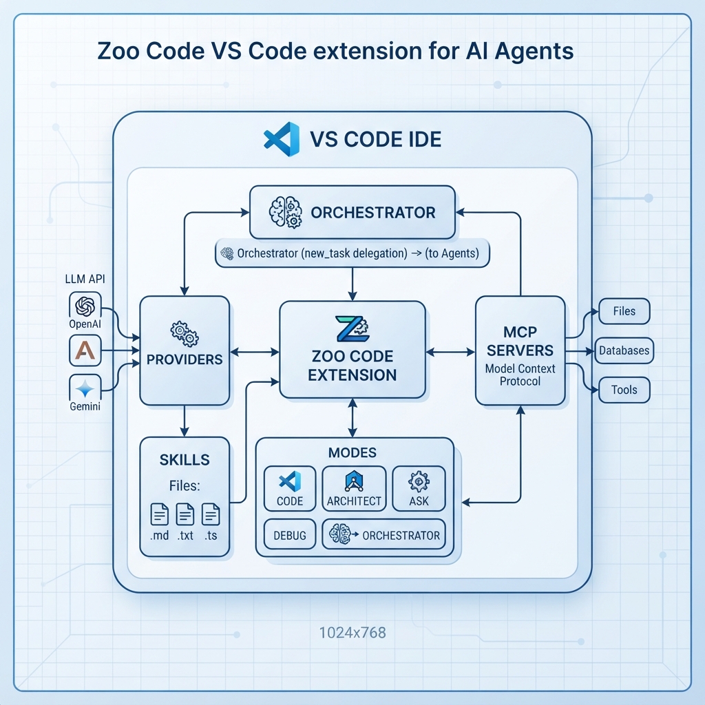 Архитектура Zoo Code — AI agent harness в VS Code