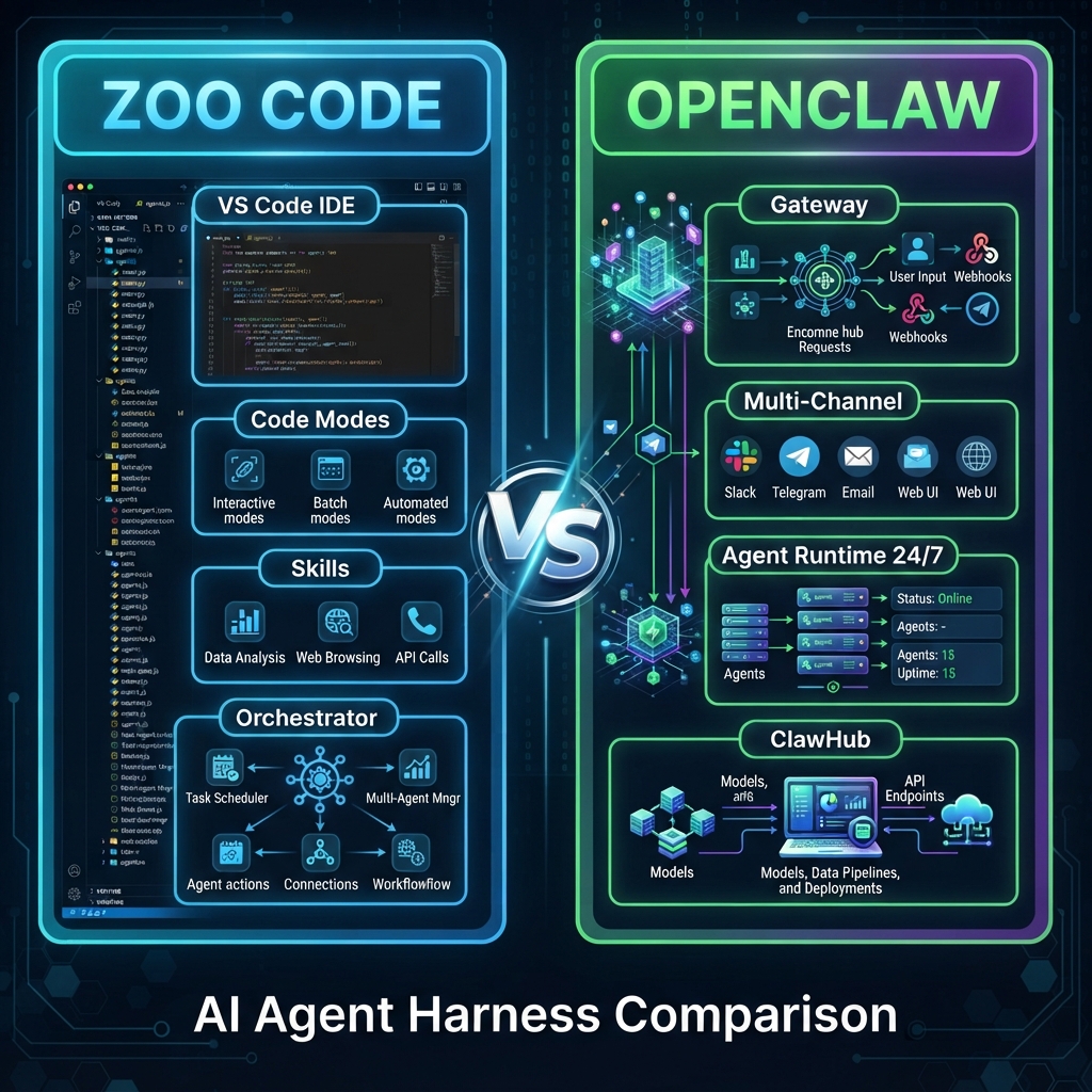 Сравнение Zoo Code vs OpenClaw